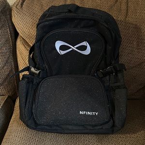 Nfinity black sparkle backpack.